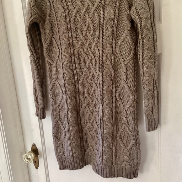 Moda International Women’s XS Wool Blend Cable Knit Pullover Sweater Dress Y2K - Picture 5 of 13